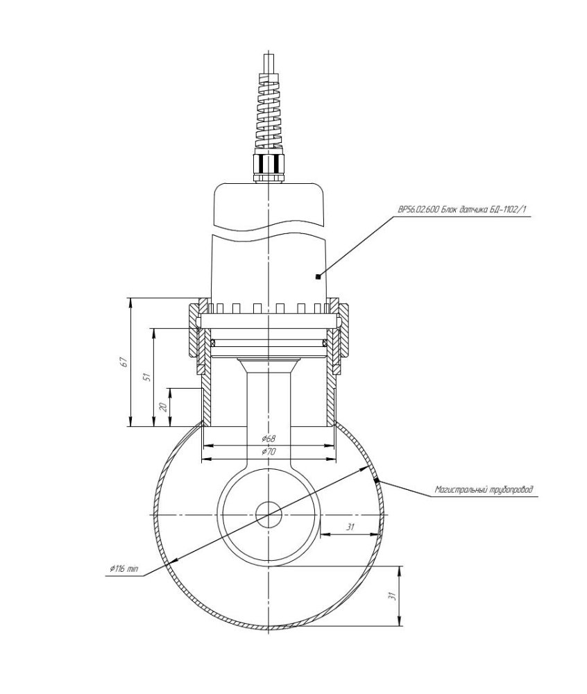 Комплект монтажа с фланцевыми соединениями (для МАРК-1102)