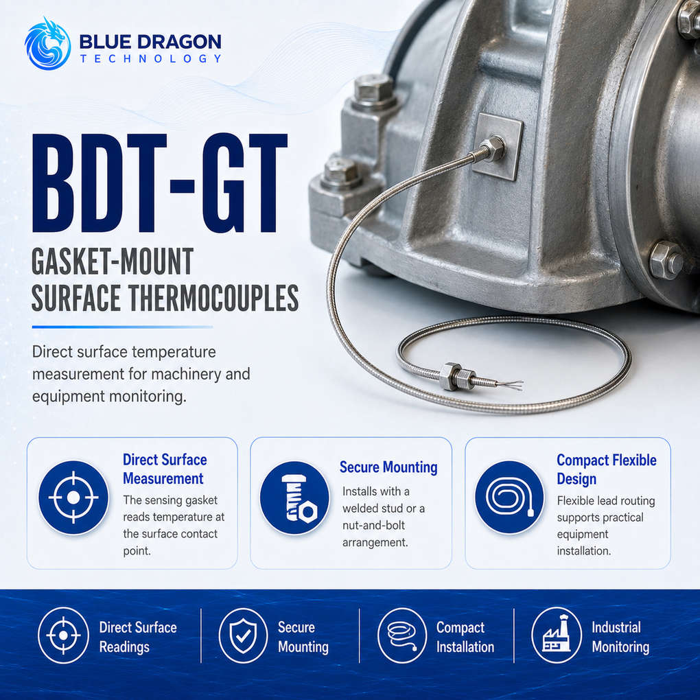 Термопары поверхностные с креплением под прокладку BDT-GT